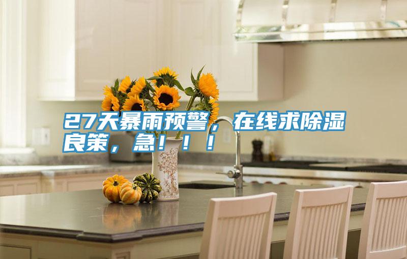 27天暴雨預警，在線求除濕良策，急！??！