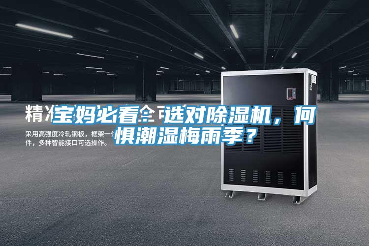 寶媽必看：選對除濕機，何懼潮濕梅雨季？