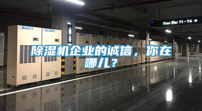 除濕機(jī)企業(yè)的誠信，你在哪兒？