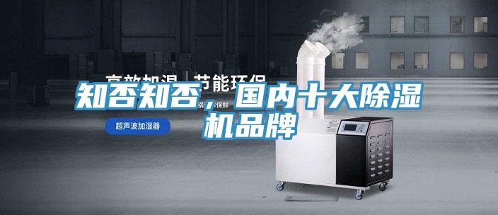 知否知否，國內(nèi)十大除濕機(jī)品牌