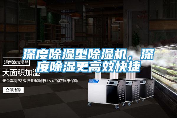 深度除濕型除濕機，深度除濕更高效快捷