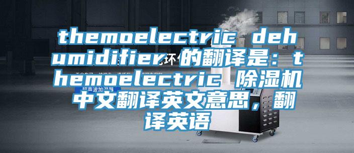 themoelectric dehumidifier 的翻譯是：themoelectric 除濕機(jī) 中文翻譯英文意思，翻譯英語