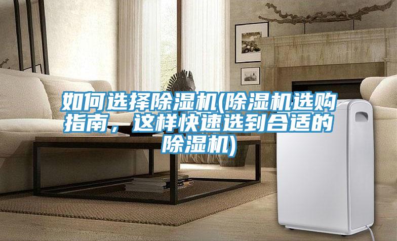 如何選擇除濕機(除濕機選購指南，這樣快速選到合適的除濕機)