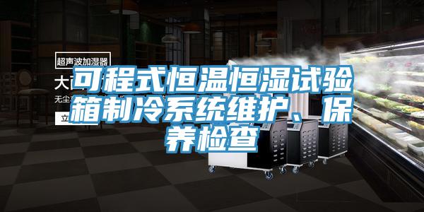 可程式恒溫恒濕試驗(yàn)箱制冷系統(tǒng)維護(hù)、保養(yǎng)檢查