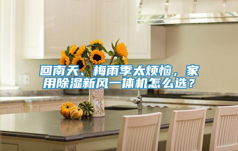 回南天、梅雨季太煩惱，家用除濕新風一體機怎么選？