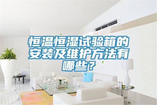 恒溫恒濕試驗(yàn)箱的安裝及維護(hù)方法有哪些？