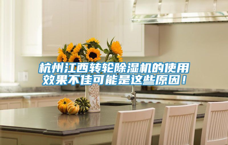杭州江西轉(zhuǎn)輪除濕機(jī)的使用效果不佳可能是這些原因！
