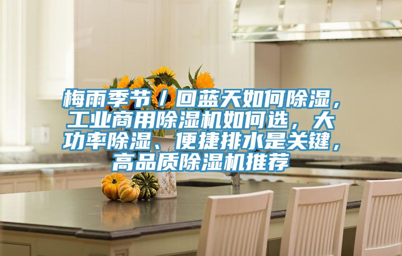 梅雨季節(jié)／回藍(lán)天如何除濕，工業(yè)商用除濕機(jī)如何選，大功率除濕、便捷排水是關(guān)鍵，高品質(zhì)除濕機(jī)推薦