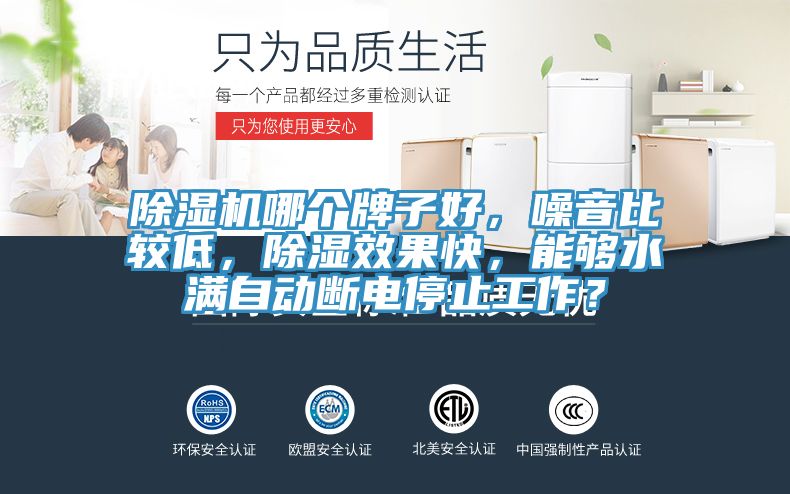 除濕機(jī)哪個(gè)牌子好，噪音比較低，除濕效果快，能夠水滿自動(dòng)斷電停止工作？