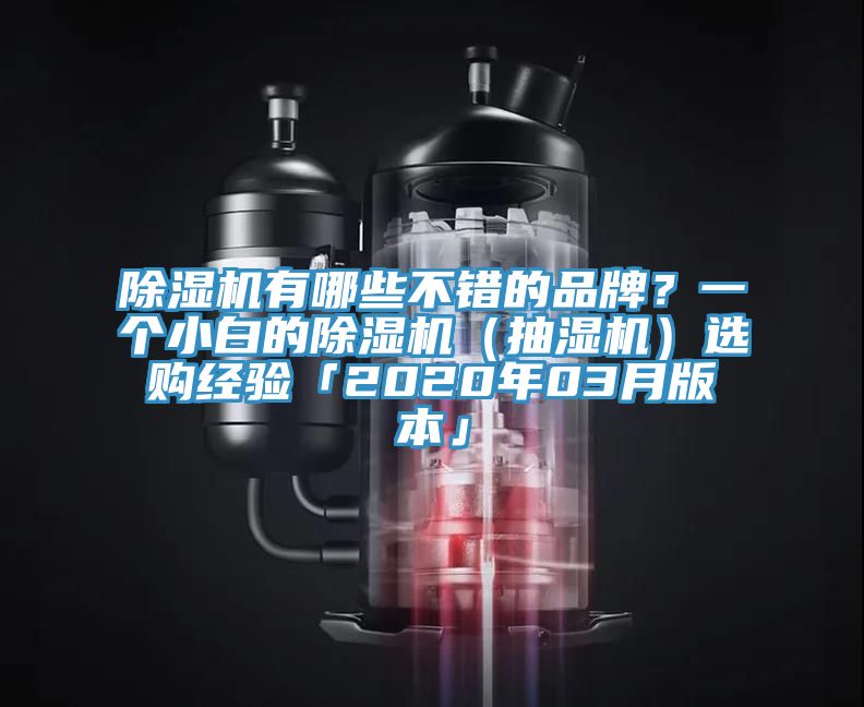 除濕機(jī)有哪些不錯(cuò)的品牌？一個(gè)小白的除濕機(jī)（抽濕機(jī)）選購(gòu)經(jīng)驗(yàn)「2020年03月版本」